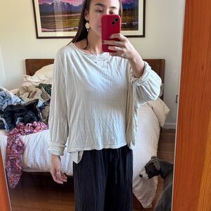 Here the store raw silk long sleeve